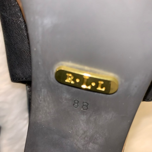 RALPH LAUREN FIANA polo pep toe black heels women’s size 8 - Picture 9 of 17